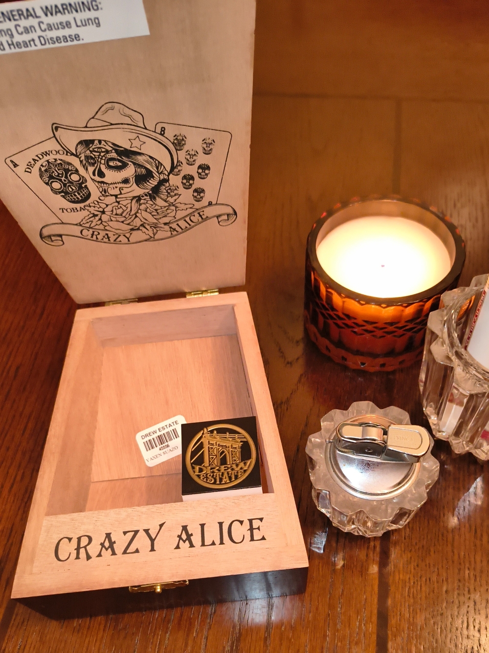 Natural Wood Cigar Box -Store Leftover